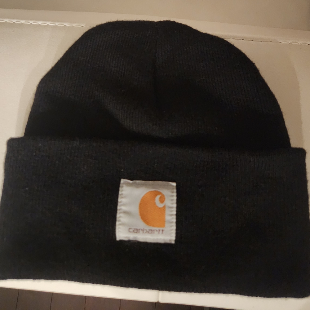 Carhartt Black Beanie with Iconic Patch